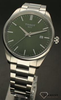 Zegarek męski Tissot PR 100 na bransolecie z zielona tarczą T150.410.11.091.00.  Zegarek męski Tissot. Męski zegarek szwajcarski Tissot. Zegarek męski z zielona tarczą na bransolecie. Męski zegarek Tissot z.jpg