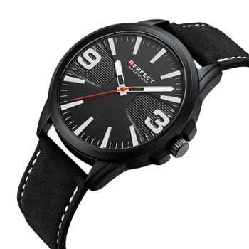 Męski zegarek Perfect na pasku W114-06 czarny pasek z przeszyciami (1).jpg