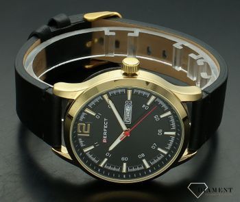 Męski zegarek Perfect na pasku W115B-05 złota koperta (1).jpg