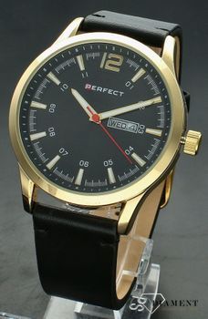 Męski zegarek Perfect na pasku W115B-05 złota koperta (4).jpg