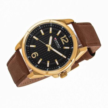 Męski zegarek Perfect na pasku W118-05 brązowy pasek  (1).jpg