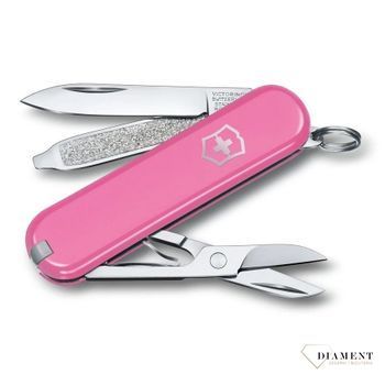 Scyzoryk Victorinox Classic Cherry Blossom Różowy 0.6223.51G. Dopasowane akcesoria towarzyszące temu scyzorykowi o niesamowitej trwałości stanowią z kolei dodatkowy argument na jego rzecz. Scyzoryk świetn (1).jpg