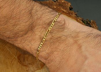 Złota bransoletka męska 585 Figaro 22 cm – klasyczna biżuteria męska Au.jpg