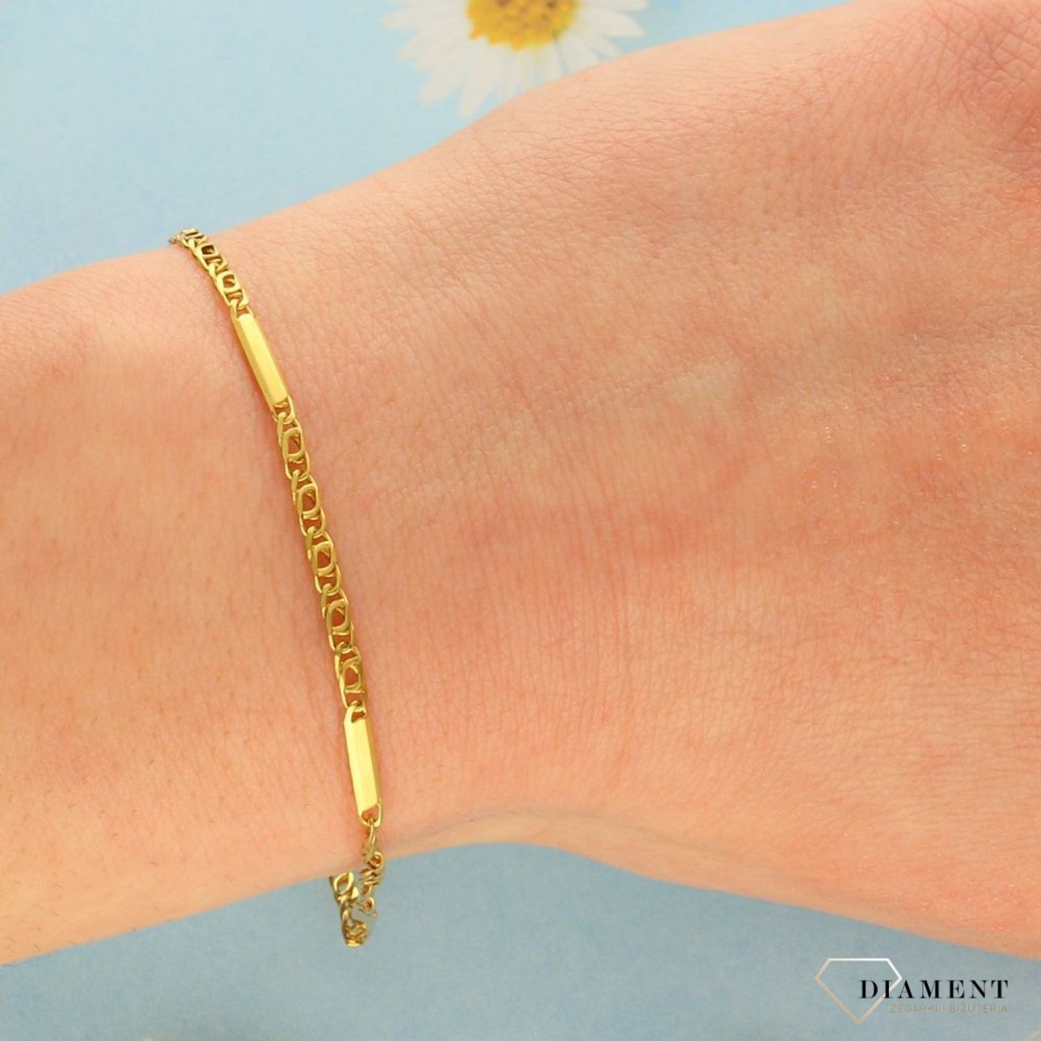 Bransoletka białe złoto przeplatane oczka. Złote Bransoletki Damskie w Sklepie z Biżuterią zegarki-diament.pl to idealny pomysł na prezent dla kobiety. (3).jpg