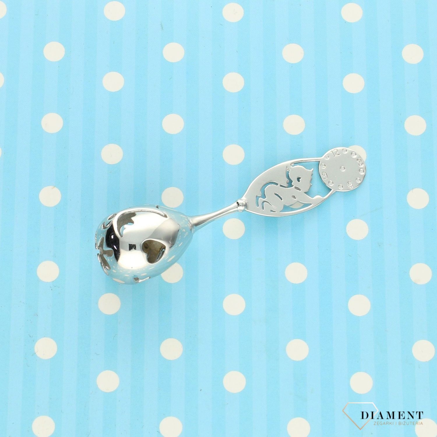 Grzechotka srebrna na chrzest 000000-074.  Srebrna grzechotka na chrzest  ✓ Prezent na chrzest ✓ Prezent dla dziecka ✓  Najlepsza jakość wyrobów  Kurier 24h ✓ Gwarancja najniższej ceny ✓ Zapraszamy! (2).jpg