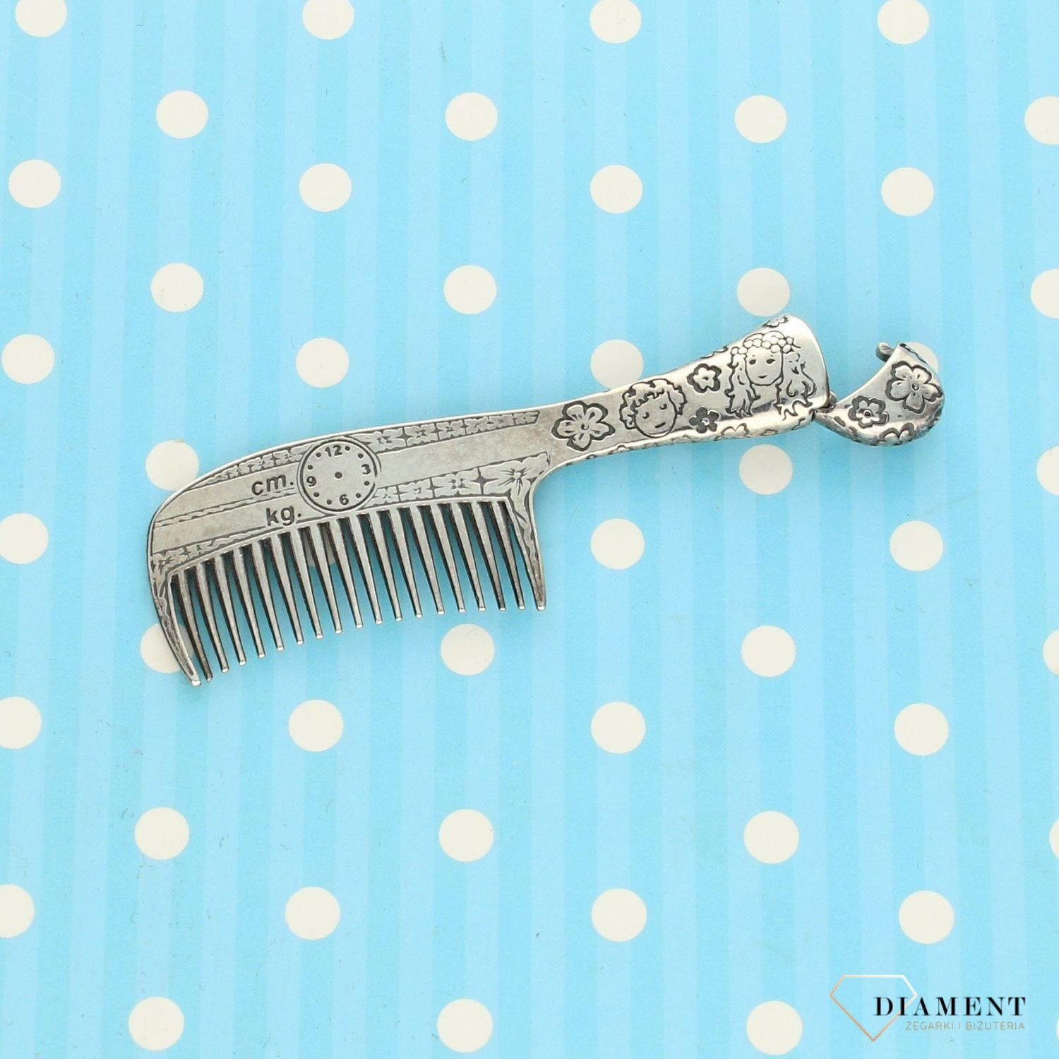 Srebrny grzebyk na Chrzest Św, Narodziny Dziecka Srebrny grzebyk na chrzest  ✓ Prezent na chrzest ✓ Prezent dla dziecka ✓ Srebrny grzebyk ✓  (1).jpg