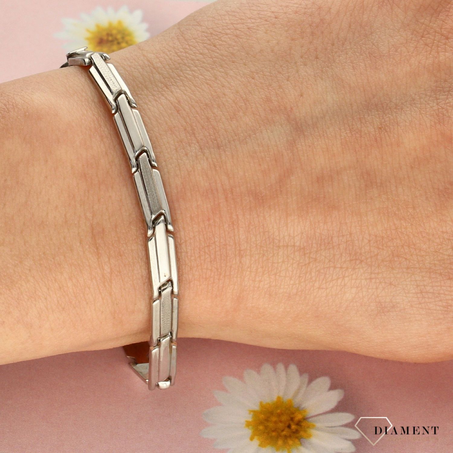 Złota bransoletka damska 585 białe złoto 000000 091.jpg