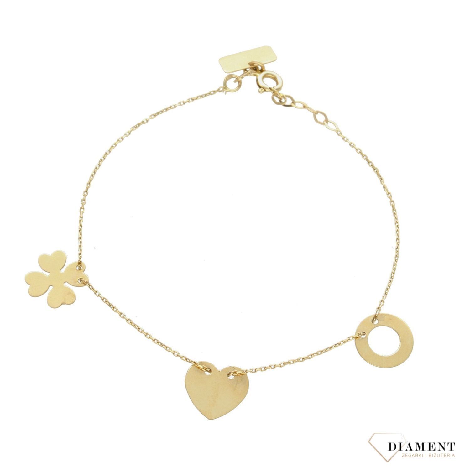 Złota bransoletka. Delikatne bransoletki dla kobiet. Złote Bransoletki Damskie w Sklepie z Biżuterią zegarki-diament.pl to idealny pomysł na prezent dla kobiety.1.jpg
