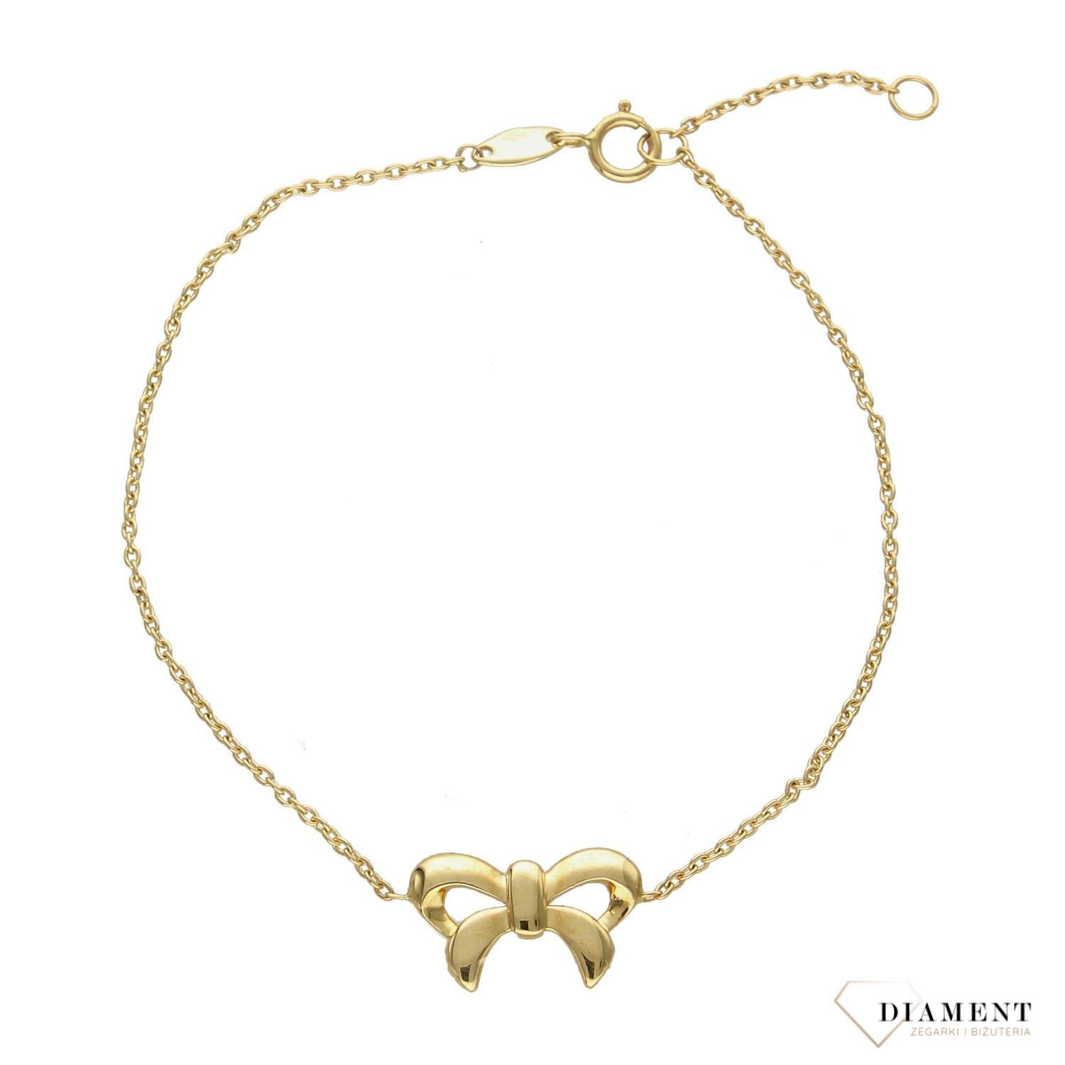 Bransoletka damska złota celebrytka ' Kokarda ' 000000-167 (1).jpg