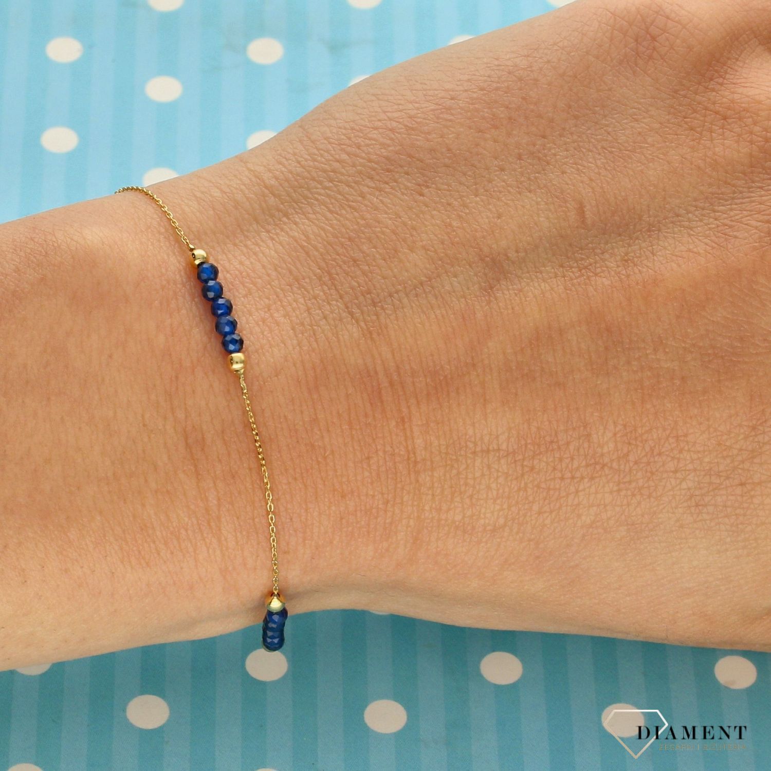 Złota bransoletka bransoletka ' A' la szafir ' 000000-168 (2).jpg