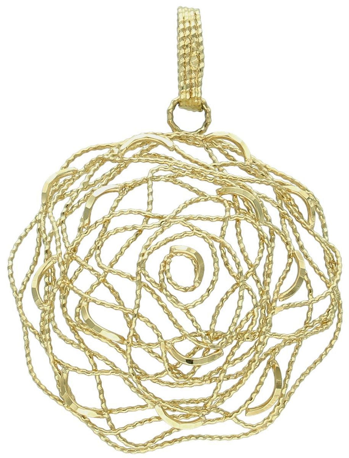 Duża zawieszka złota ażurowa róża dla wyjątkowej kobiety próba 585 000000-178. Duże złote zawieszki. Zawieszka złota kwiat. Złota zawieszka róża. 1.jpg