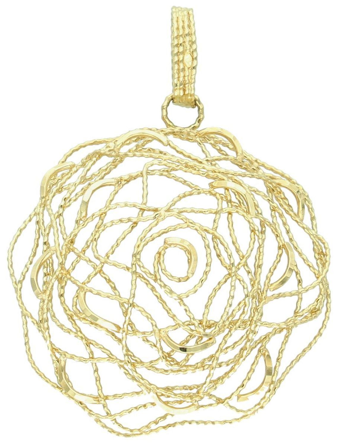 Duża zawieszka złota ażurowa róża dla wyjątkowej kobiety próba 585 000000-178. Duże złote zawieszki. Zawieszka złota kwiat. Złota zawieszka róża. 1.jpg