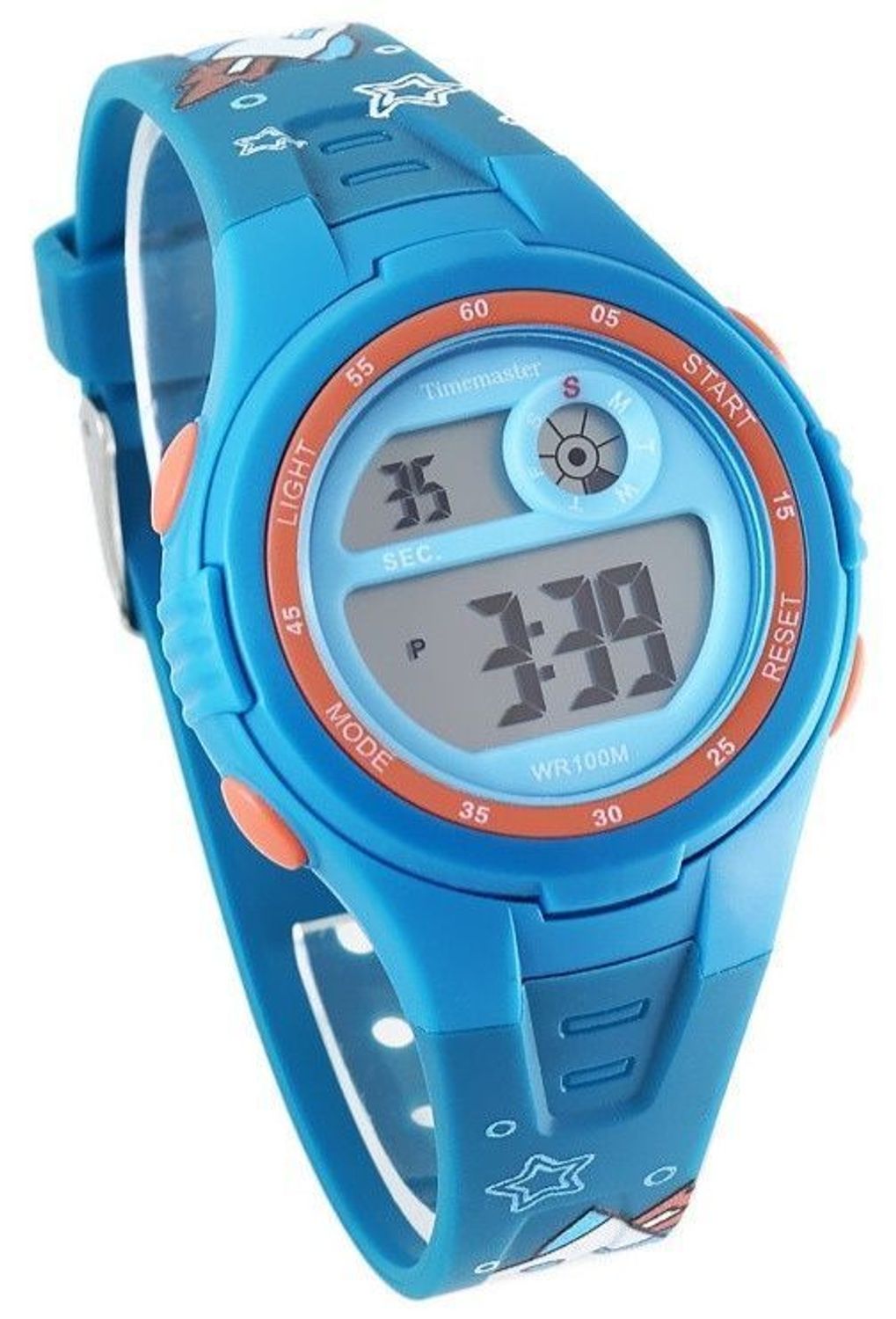 Zegarek 007-49 Timemaster – zegarek dziecięcy cyfrowy, niebieski z rakietami (1).jpg