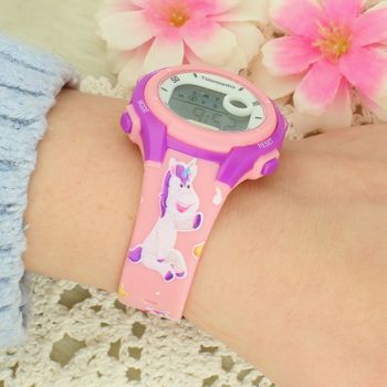 Zegarek dziecięcy Timemaster 007-51 jednorożce różowy – cyfrowy LCD, 10 ATM, alarm, stoper (3).jpg
