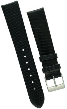 Elegancki pasek do zegarka z wysokiej jakości skóry jaszczurki, model 0076.01.18, szerokość mocowania 18 mm, długość 85111 mm, sprzączka stalowa w srebrnym kolorze. 1.jpg