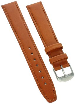 Horido pasek skórzany gładki do zegarka 18 mm brązowy z przeszyciem i srebrną klamrą – 0077L.03.18.jpg