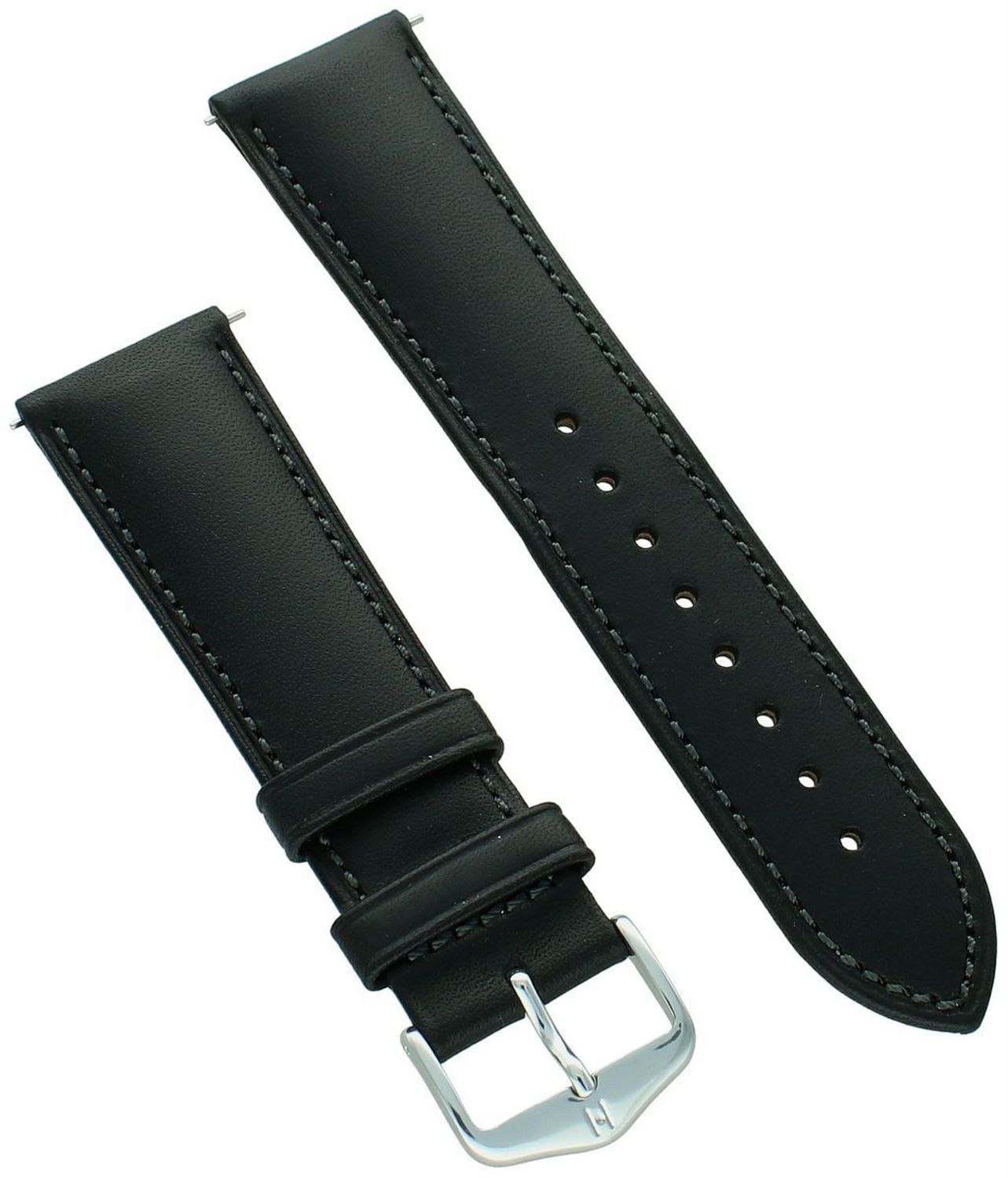 Pasek Skórzany do zegarka HIRSCH czarny 22 mm, 01002050-2-22 Pasek marki HIRSCH to synonim ponadczasowego stylu, komfortu i najwyższej jakości wykonania.1.jpg