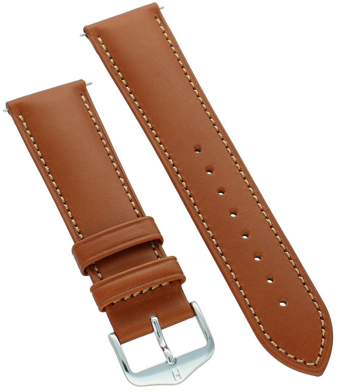 Pasek Skórzany do zegarka HIRSCH brązowy 22 mm, 01002070-2.jpg