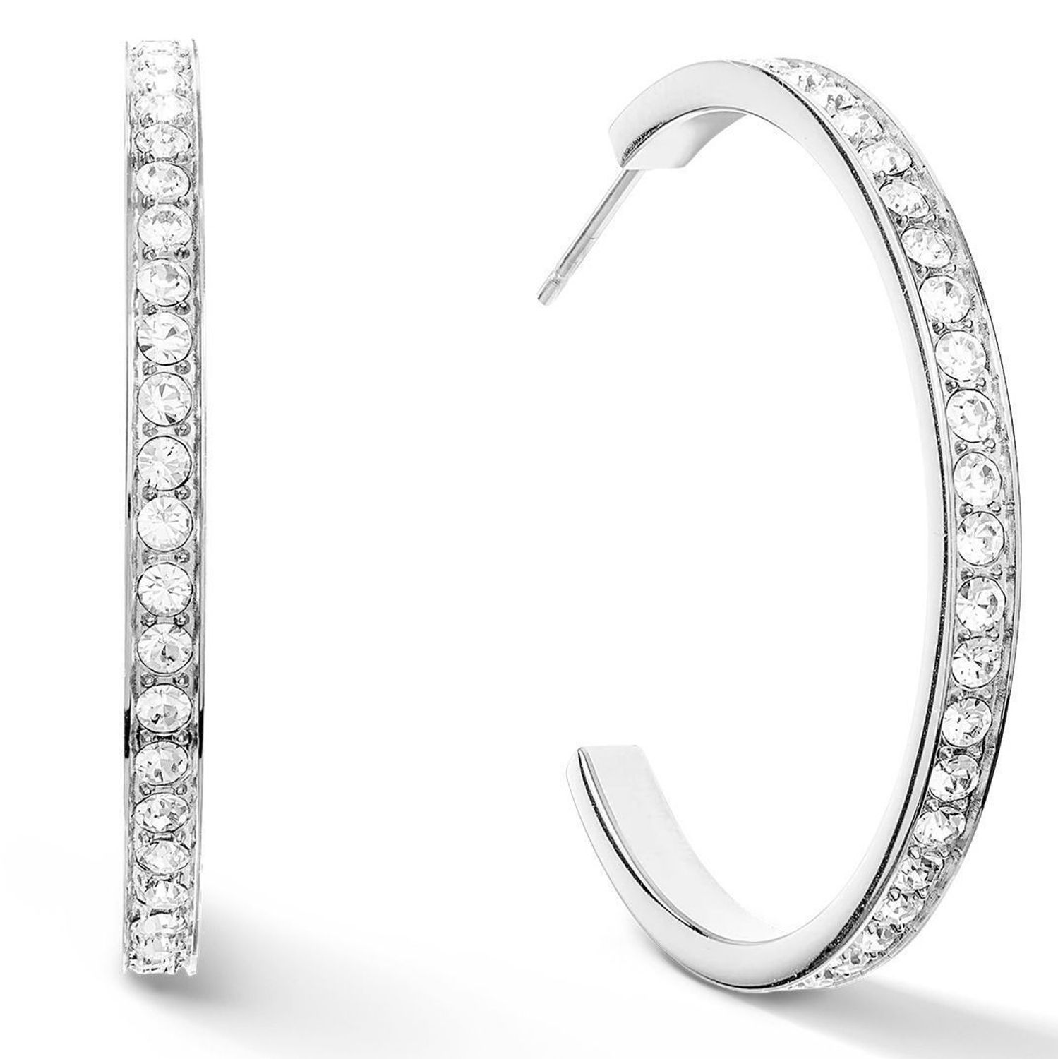 Kolczyki koła z kryształkami Swarovski białe Coeur De Lion 0128211817.jpg