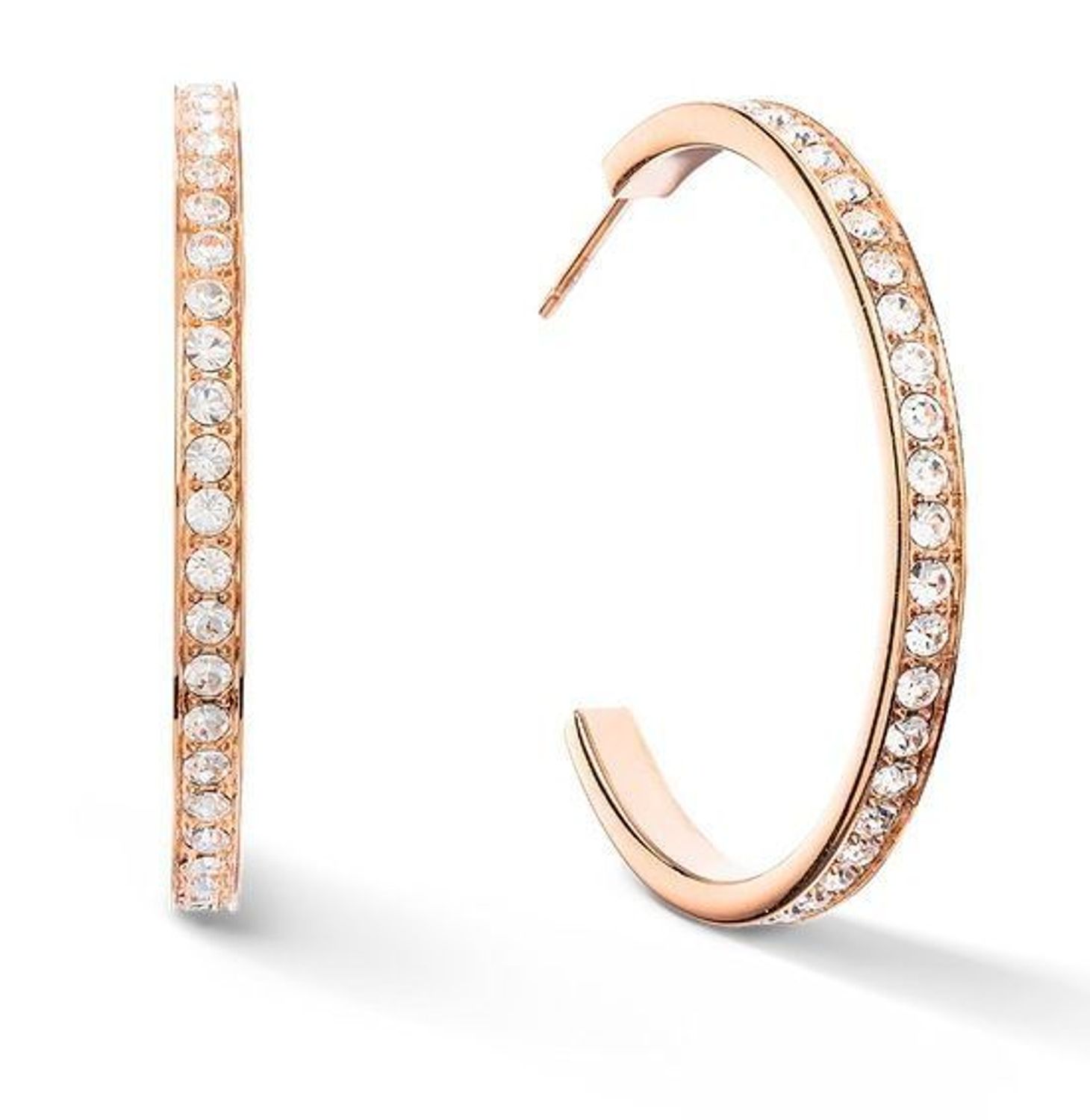 Kolczyki koła Coeur De Lion białe kryształki Swarovski 0128211822. Średnica kolczyków 3,5 cm..jpg