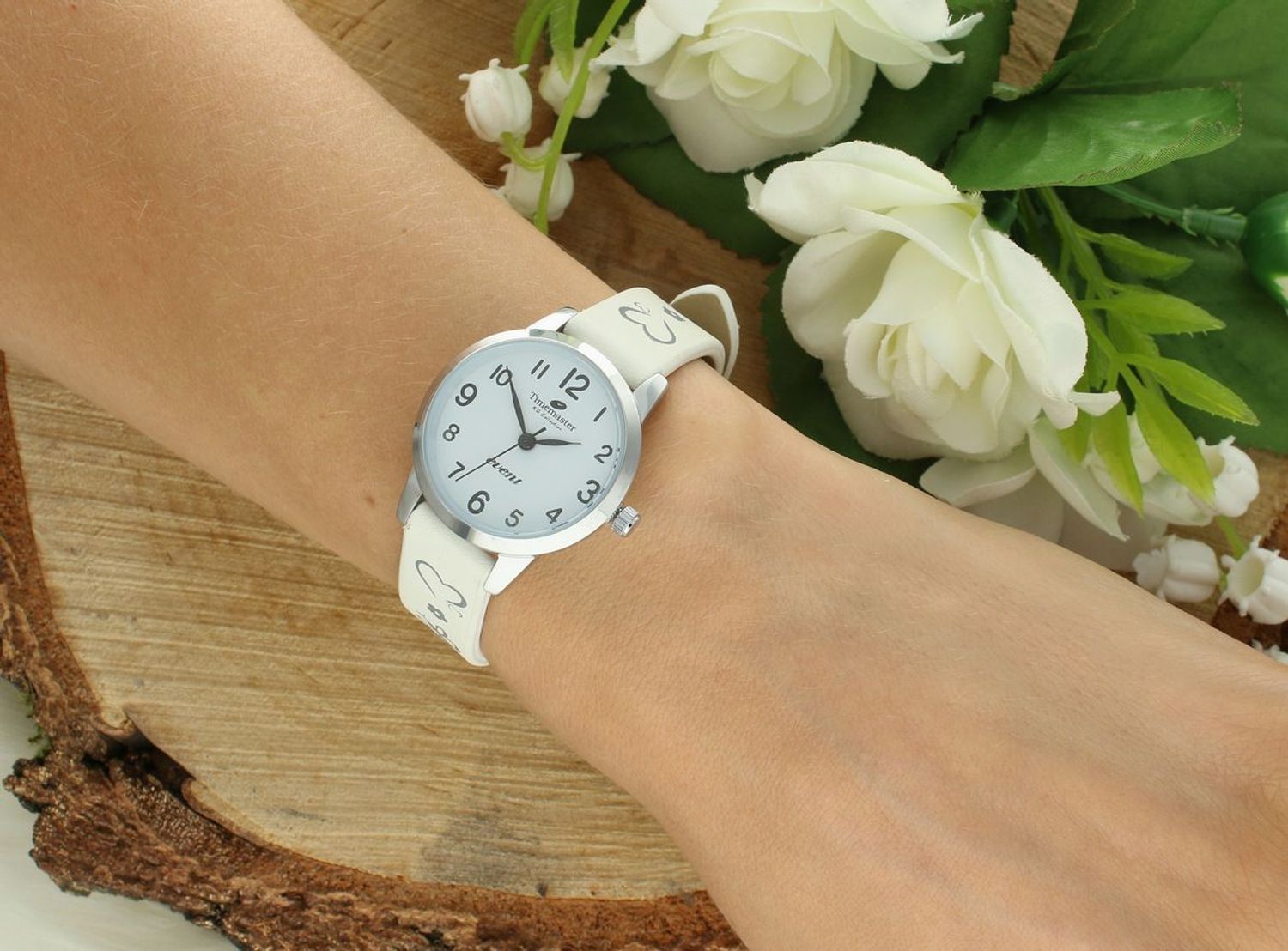 Zegarek Dziecięcy Timemaster 013-1 – Kwarcowy, Biały Pasek z Motywem, Wodoszczelny.jpg