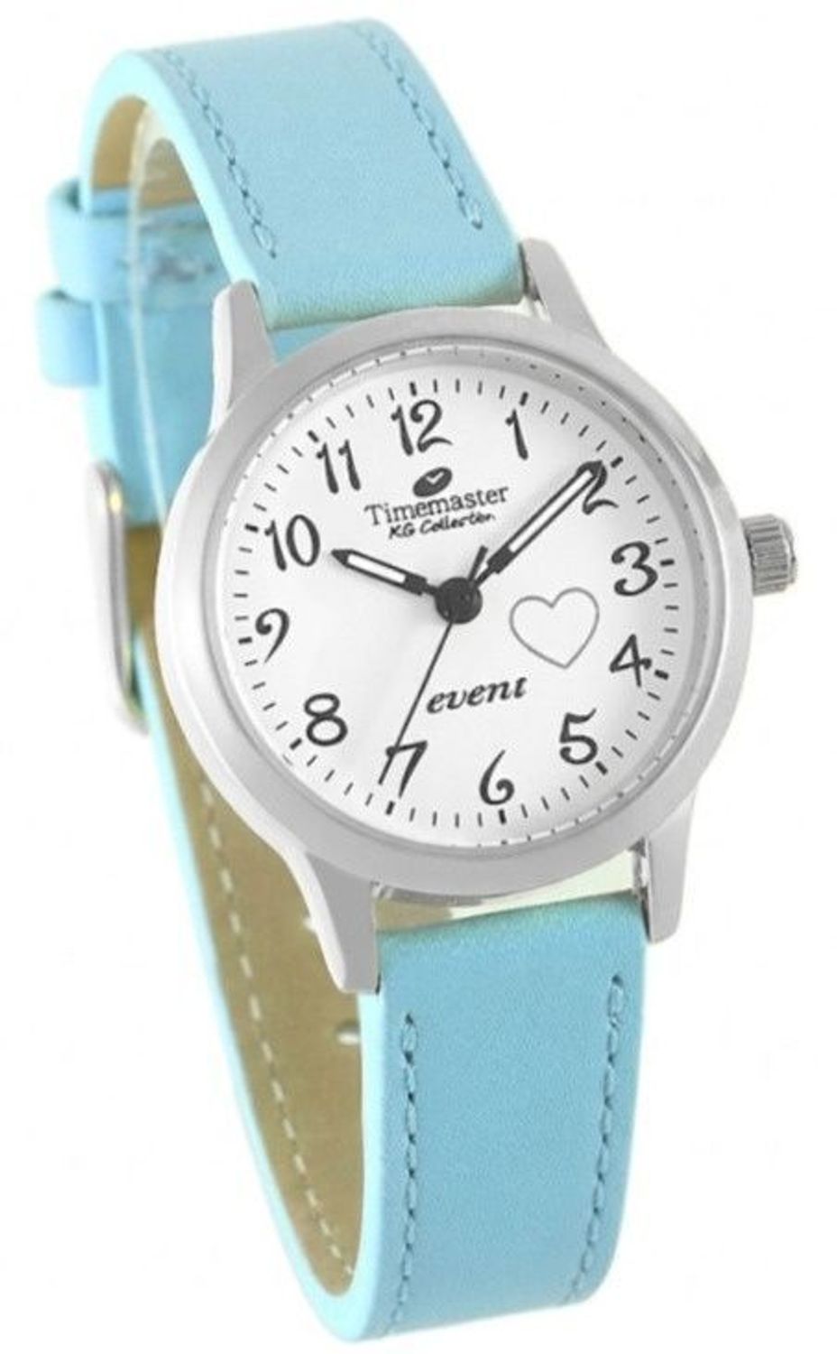 Zegarek dziecięcy Timemaster Event na Pierwszą Komunię Świętą – biały cyferblat, niebieski pasek, 26 mm + pudełko komunijne.jpg