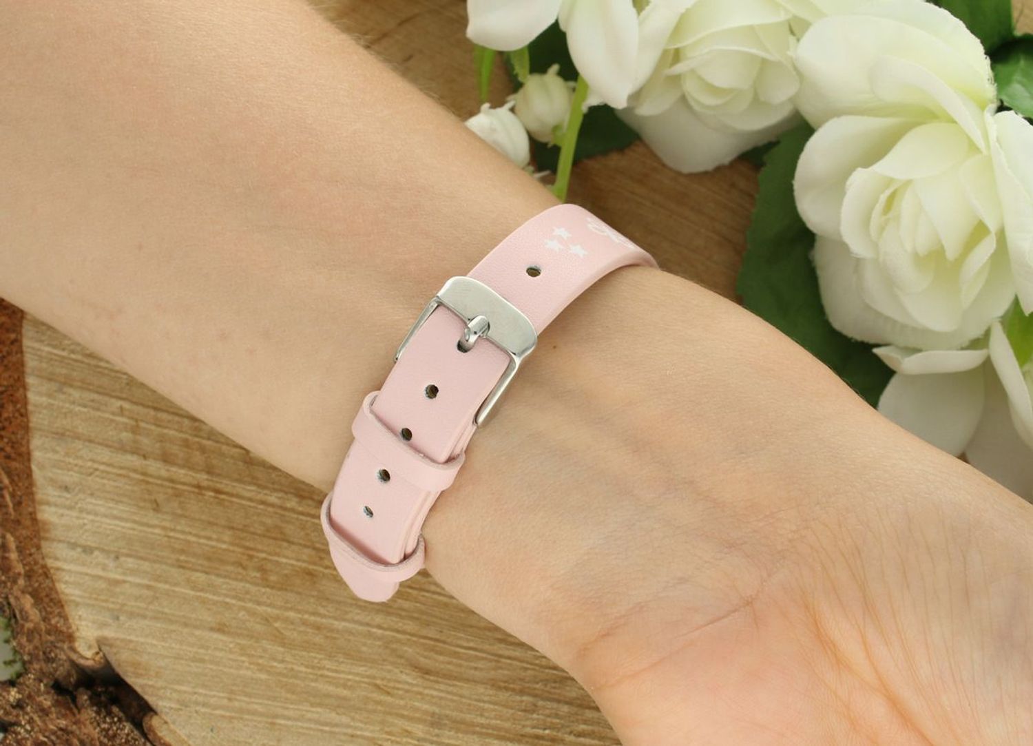 Zegarek dziecięcy Timemaster 013-3 różowy pasek, biała tarcza, kwarcowy.jpg