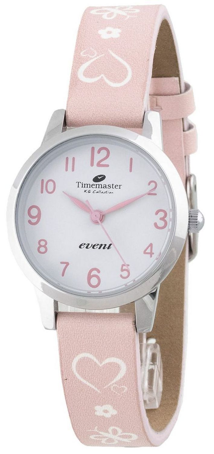 Zegarek dziecięcy Timemaster 013-3 różowy pasek, biała tarcza, kwarcowy.jpg