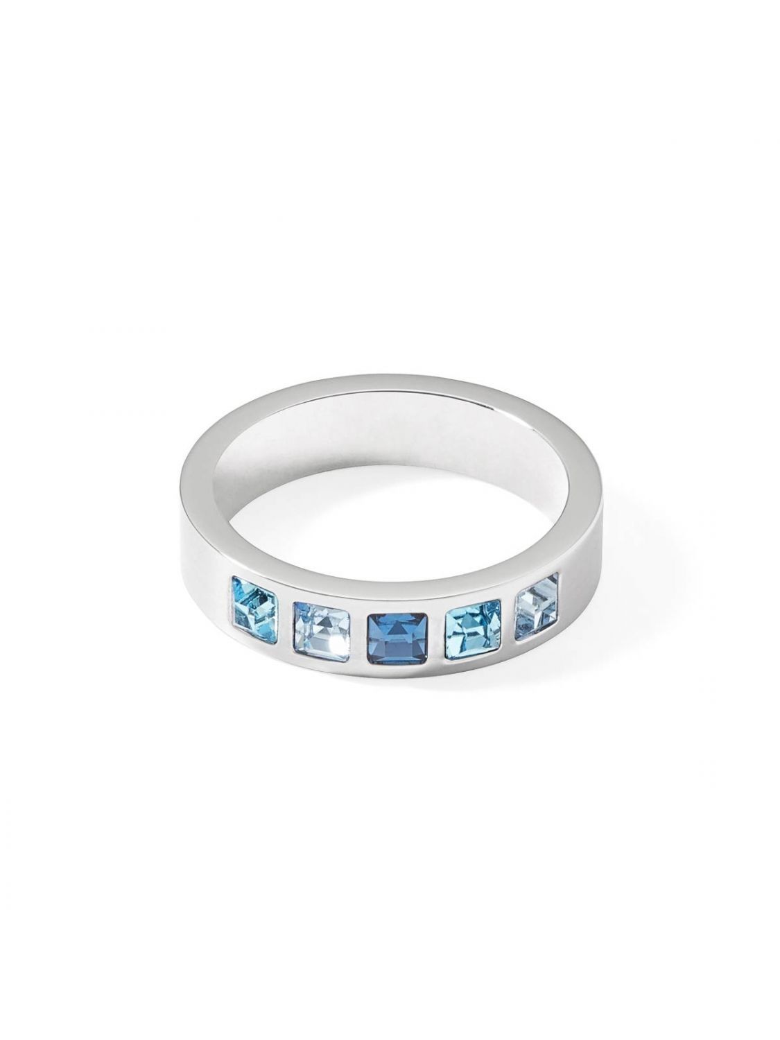 Pierścionek obrączka Swarovski niebieskie kryształy Coeur De Lion 0130400717 Piękny pierścionek damski niebieski Swarovski Coeur De Lion.jpg