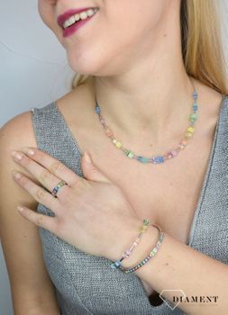 Pierścionek obrączka Swarovski różnokolorowe kryształy Coeur De Lion 0130401580 (1).JPG