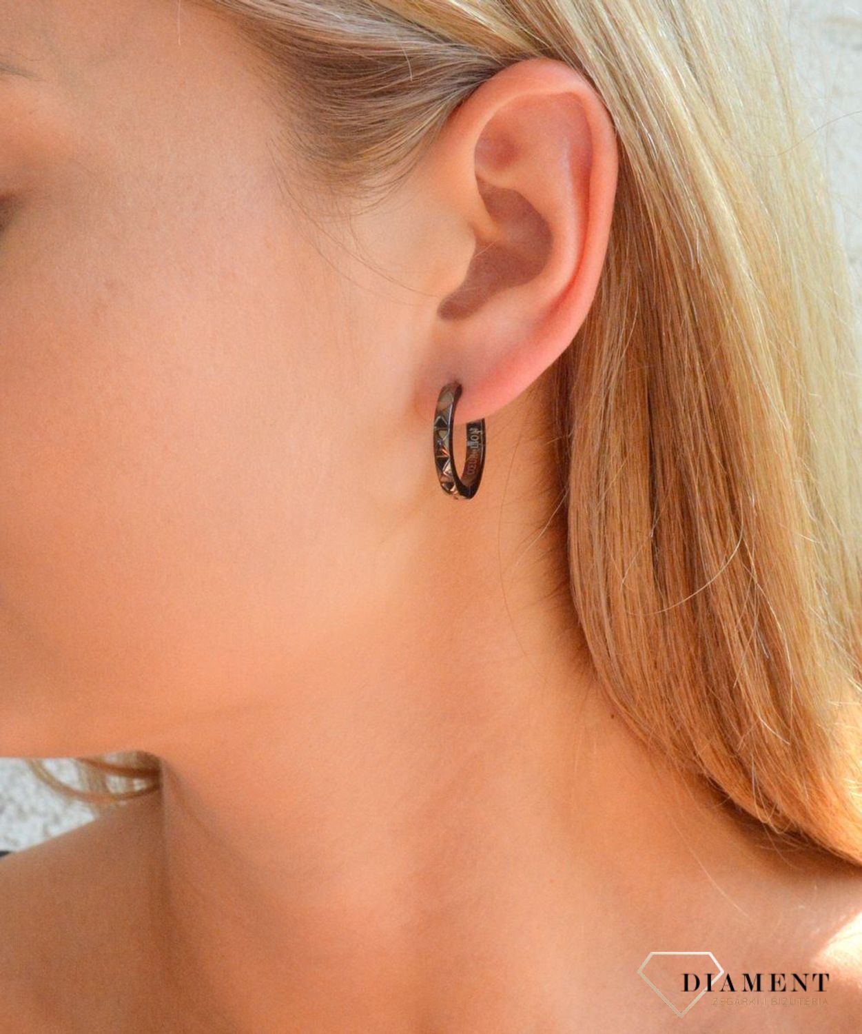 Kolczyki damskie koła Coeur de Lion Spikes czarne 0135211223 (1).jpg