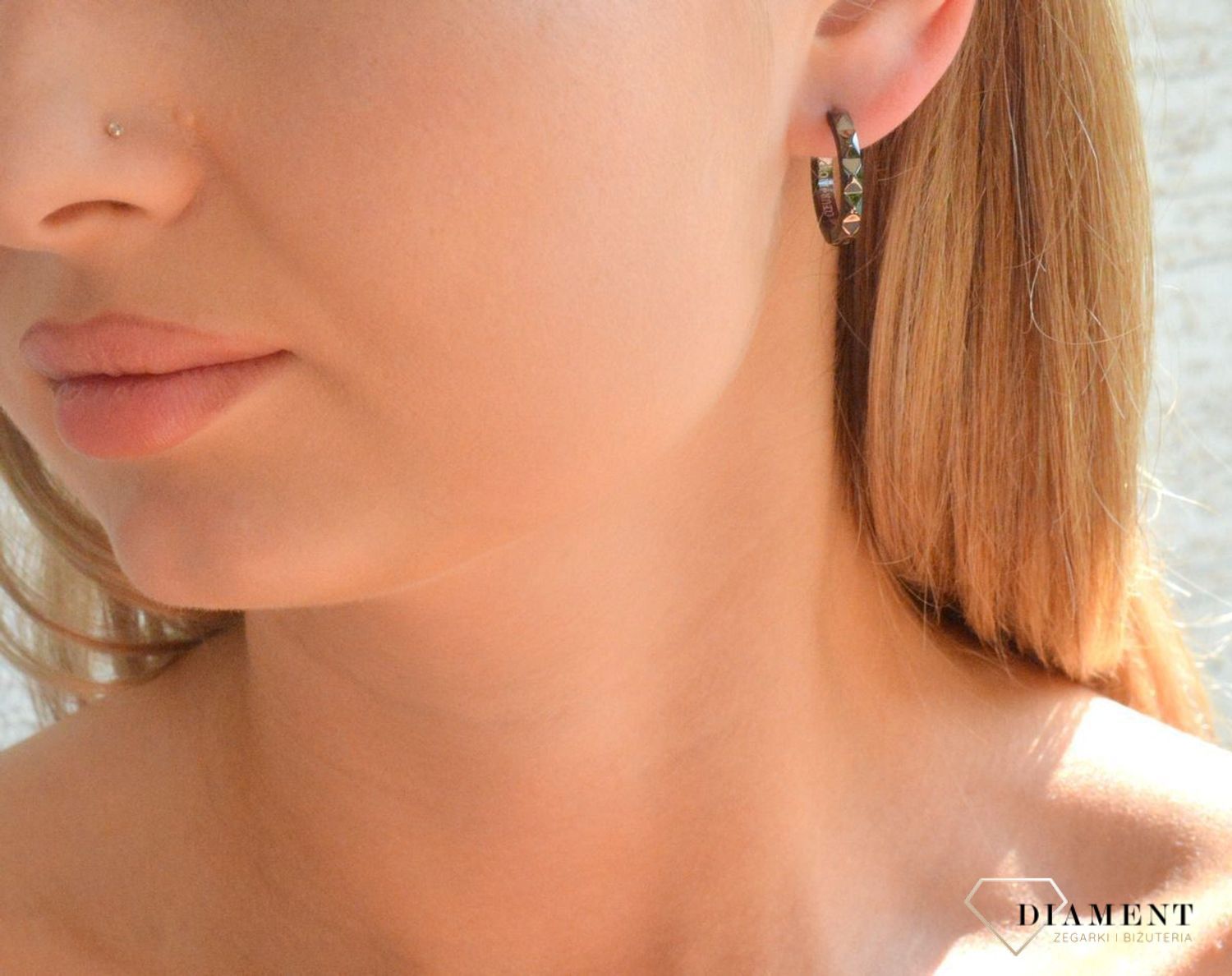 Kolczyki damskie koła Coeur de Lion Spikes czarne 0135211223 (1).jpg