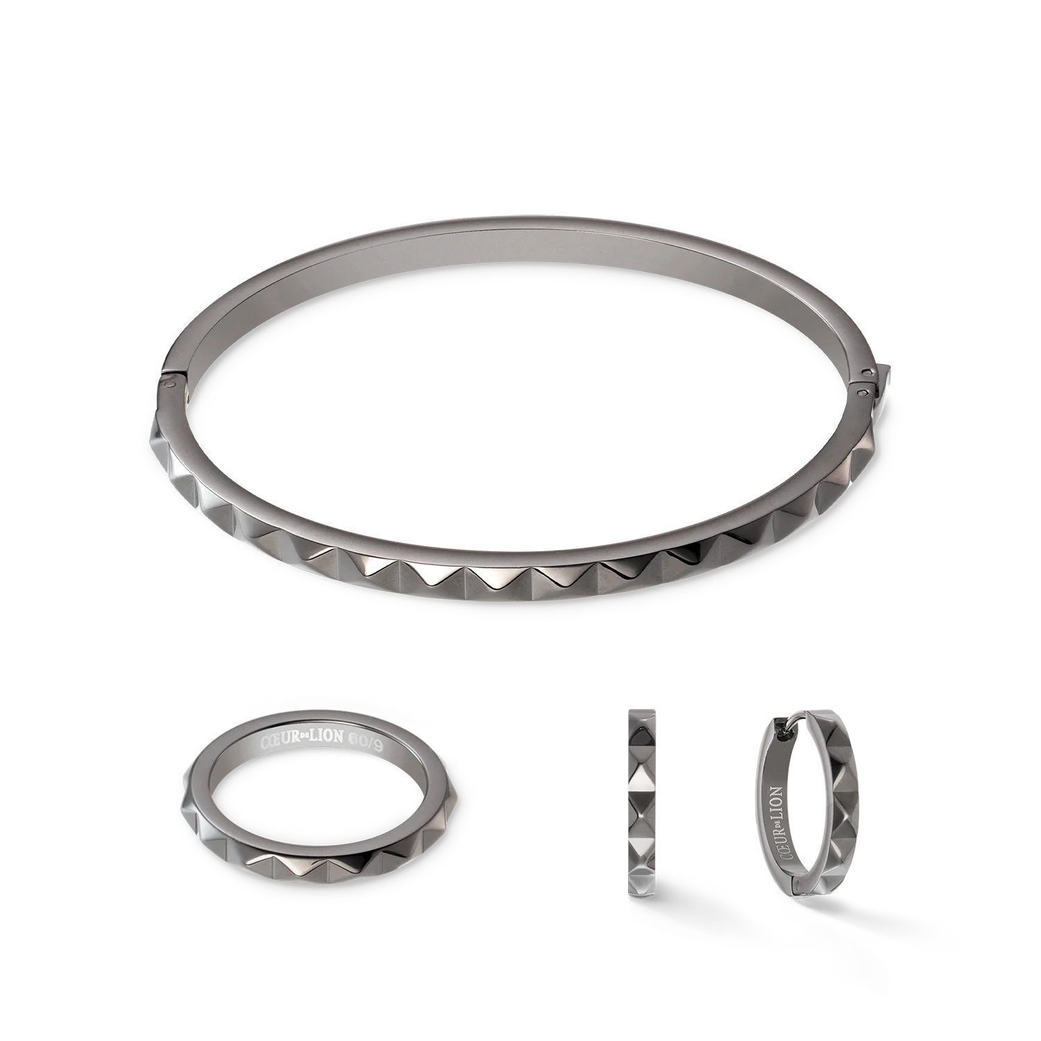 Kolczyki damskie koła Coeur de Lion Spikes czarne 0135211223 (1).jpg