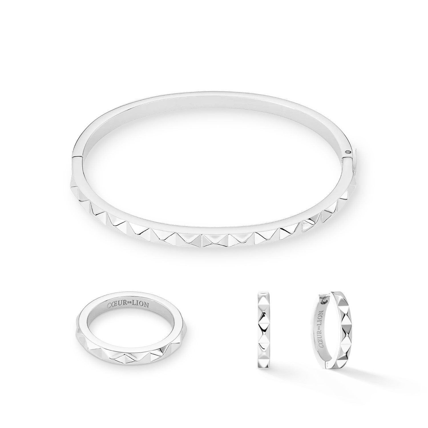 Pierścionek damski Coeur de Lion Spikes srebrny 0135401700 (1).jpg