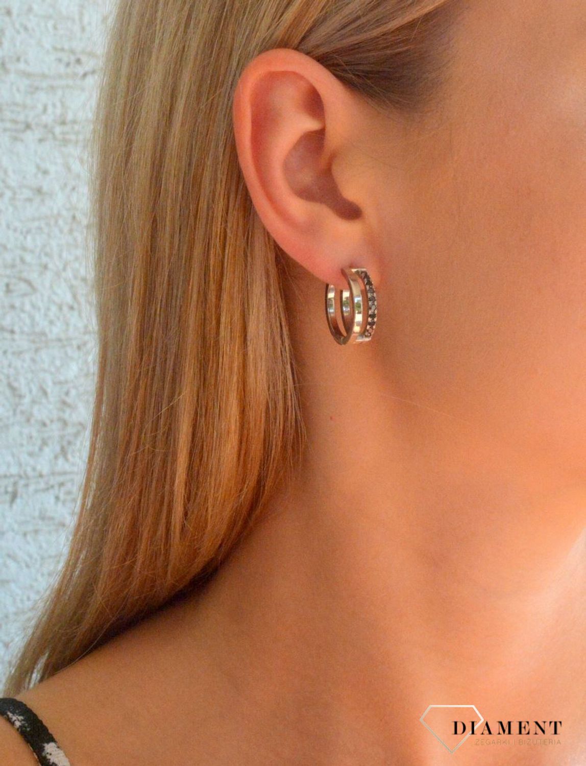 Kolczyki damskie koła Coeur de Lion Eternal Unity srebrne z cyrkoniami 0136211317 (2).jpg