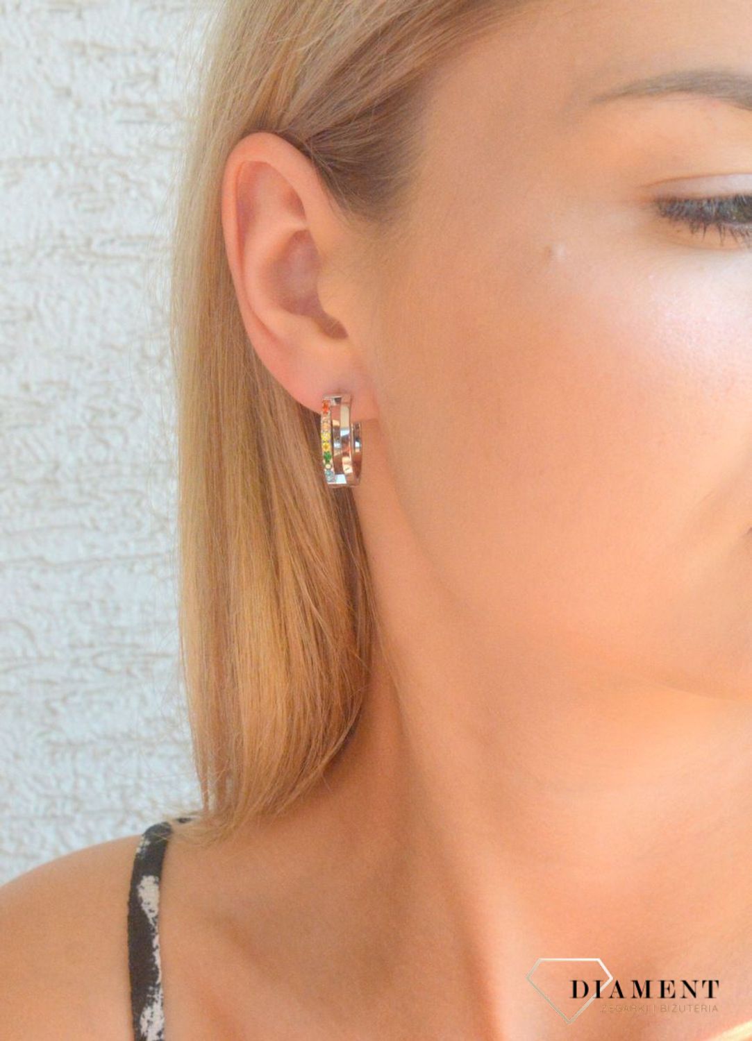 Kolczyki damskie koła Coeur de Lion Eternal Unity srebrne z cyrkoniami 0136211517.jpg