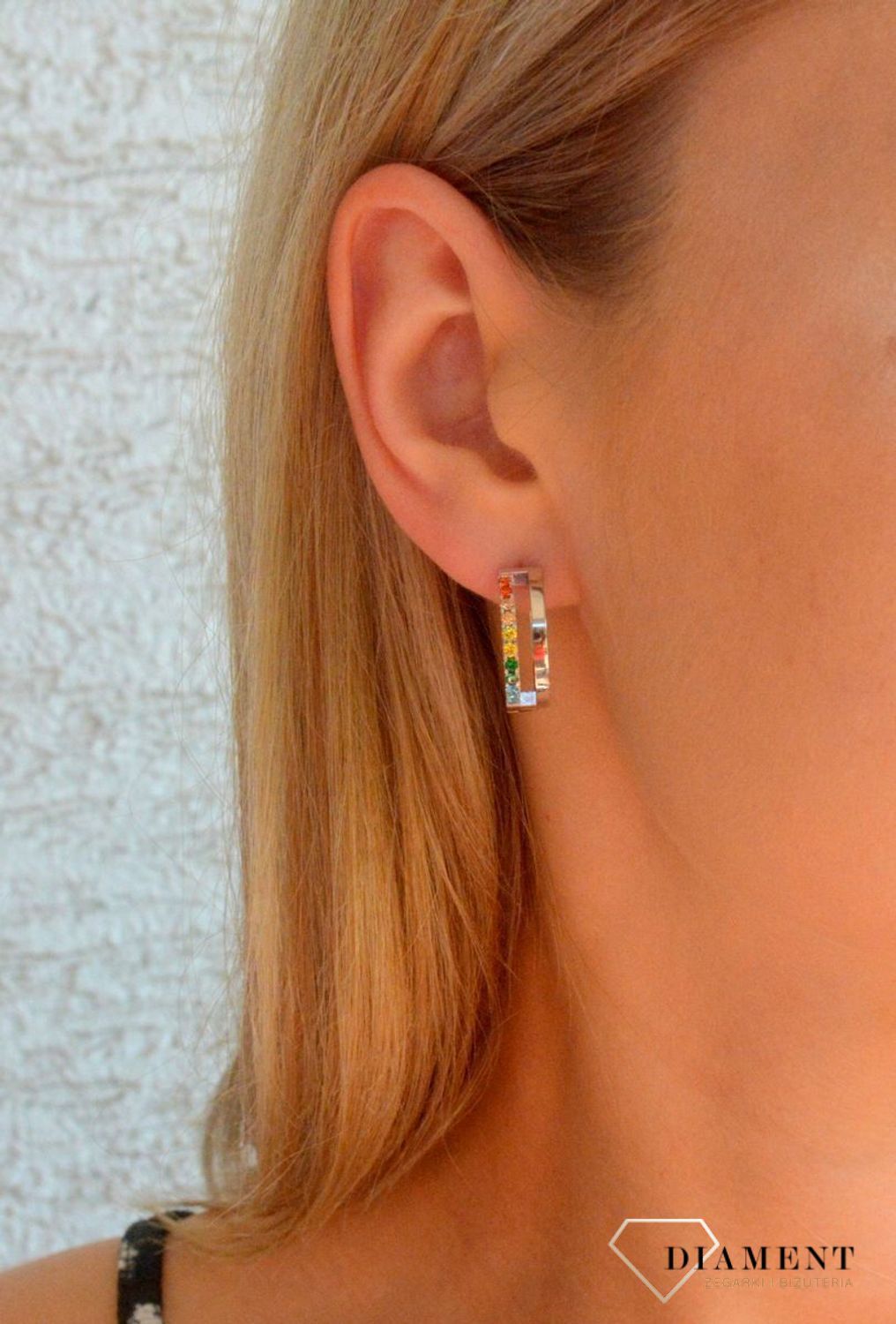 Kolczyki damskie koła Coeur de Lion Eternal Unity srebrne z cyrkoniami 0136211517.jpg