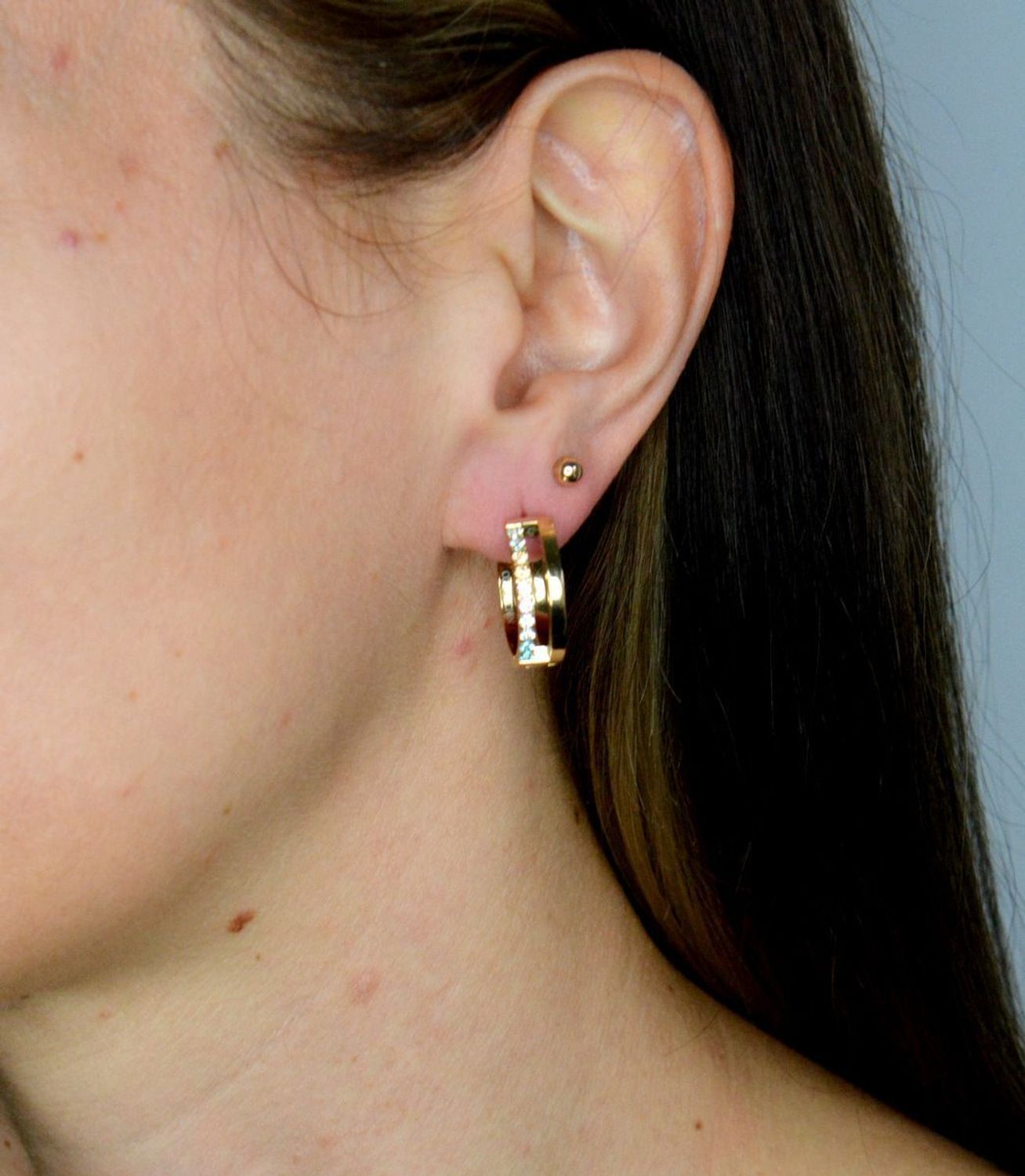 Kolczyki damskie koła Coeur de Lion Eternal Unity złote z cyrkoniami 0136211590.jpg