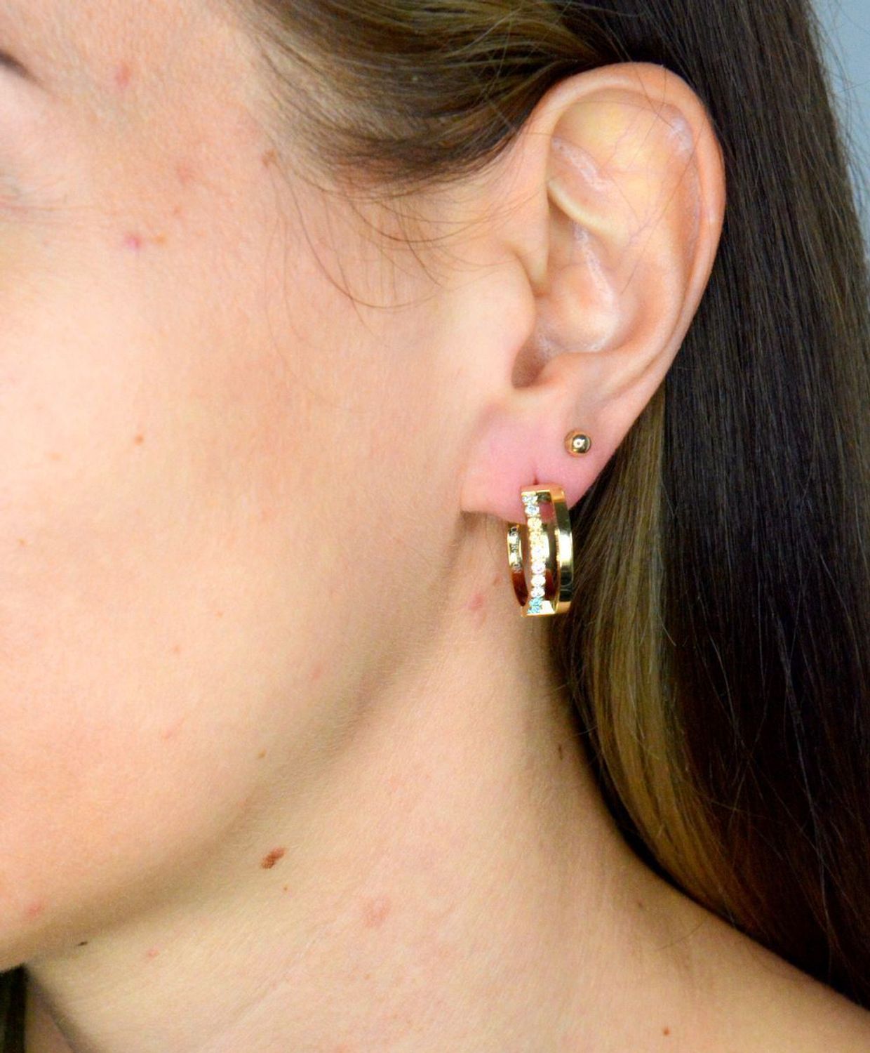 Kolczyki damskie koła Coeur de Lion Eternal Unity złote z cyrkoniami 0136211590.jpg