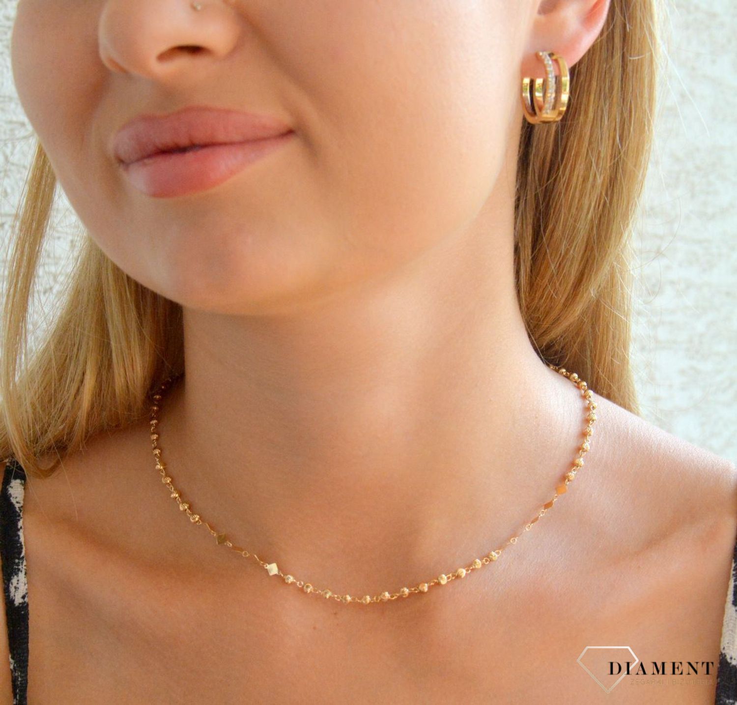 Kolczyki damskie koła Coeur de Lion Eternal Unity złote z cyrkoniami 0136211816.jpg