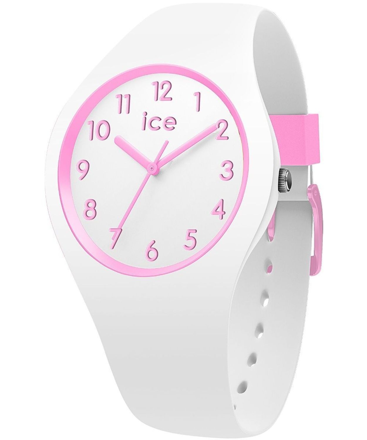 Zegarek dla dziewczynki biały ICE Watch 'Różowe cyferki' white pink.jpg