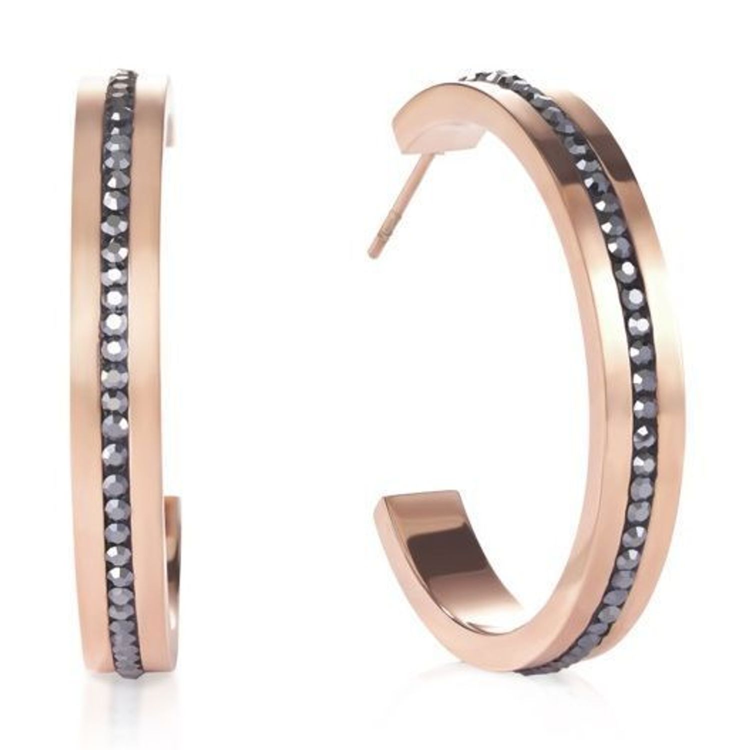 Kolczyki koła Swarovski czarne Coeur De Lion 0149211225.jpg