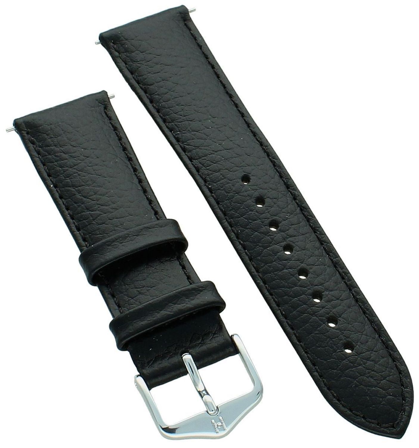 Pasek Skórzany do zegarka HIRSCH czarny 20 mm, 01502150-2 1.jpg