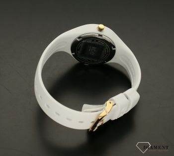 Zegarek dla dziewczynki biały Ice Watch 'Kolorowy konik' 018421. Efektowna i dziecięca tarcza zegarka ze wzorem konika- jednorożca. Biała koperta połączona z paskiem tworzą spójną całość. Zegarek dla dz.jpg