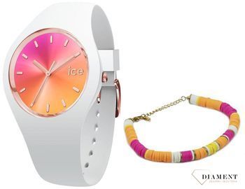 Zegarek damski na białym pasku Ice Watch Sunset Set z bransoletką 018495 (1).jpg