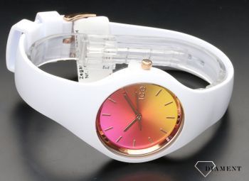 Zegarek damski na białym pasku Ice Watch Sunset Set z bransoletką 018495. Idealny zestaw prezentowy. Zegarek Ice Watch w kolorze (4).jpg