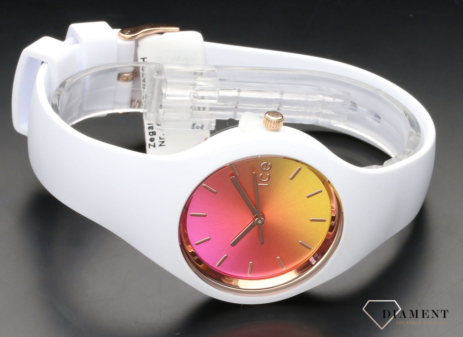 Zegarek damski na białym pasku Ice Watch Sunset Set z bransoletką 018495 (1).jpg