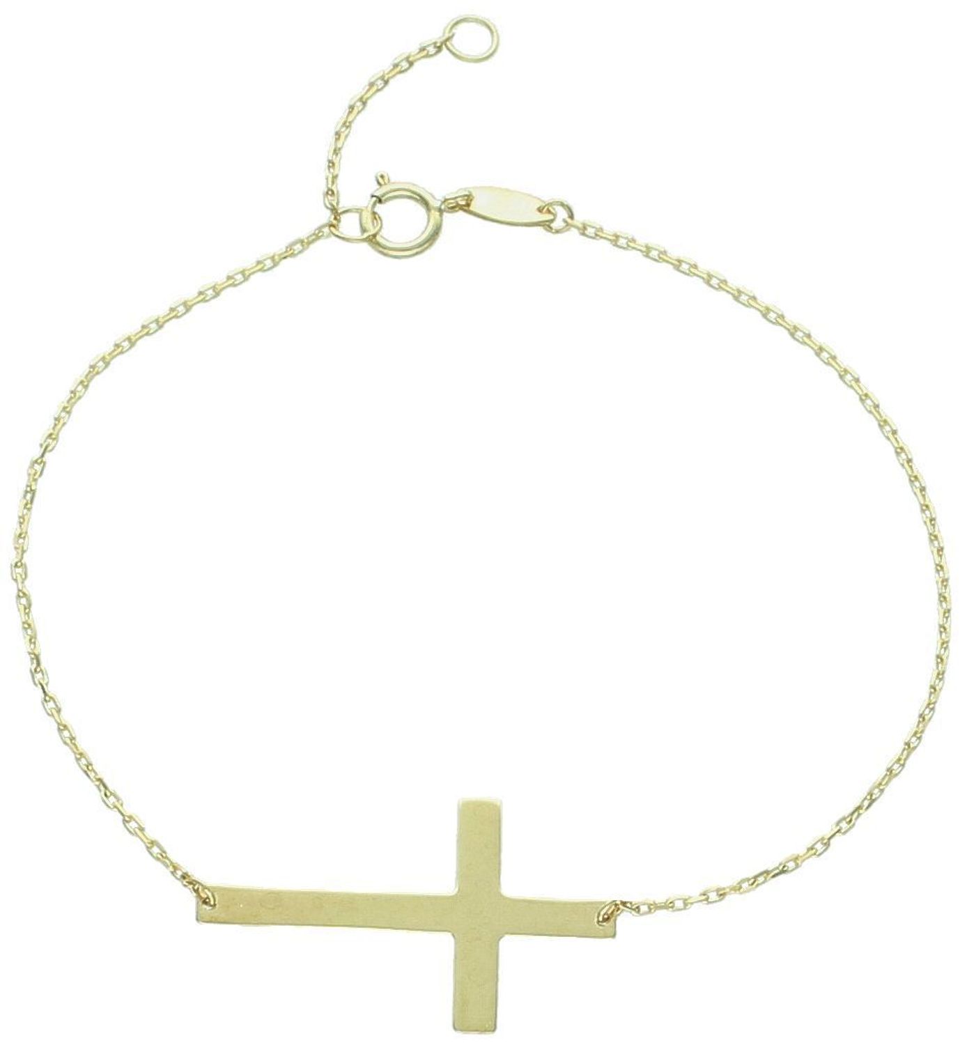Złota bransoletka 333 celebrytka z krzyżem Au.jpg