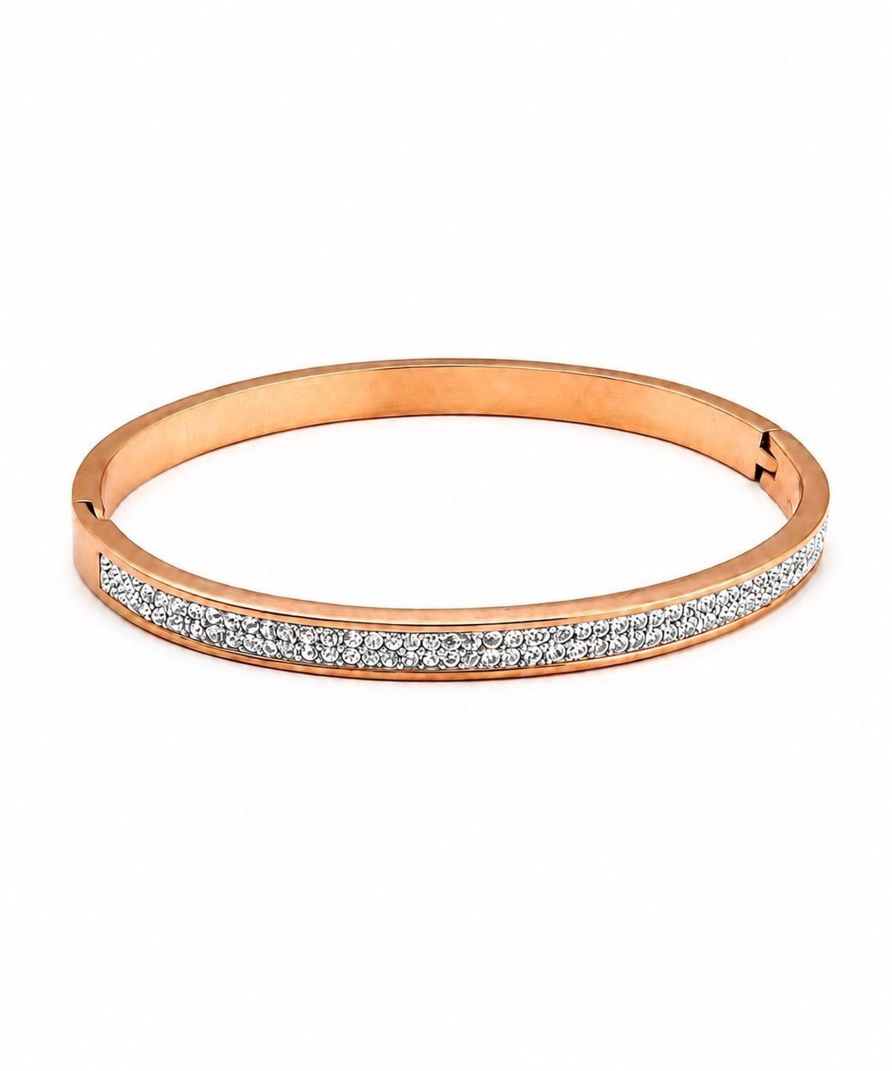 Coeur de Lion Pave Crystal bransoletka sztywna pink brans.jpg