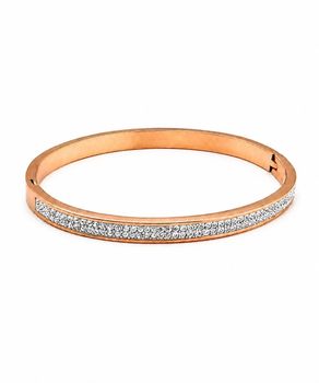 Coeur de Lion Pave Crystal bransoletka sztywna pink brans.jpg